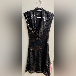 Black Sequin Dress